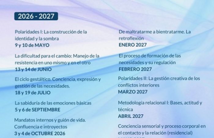 Curso básico Terapia gestalt contemporánea - Albor Psicoterapia integrativa en Zaragoza